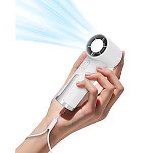 OidoZac Mini 100-Speed Rechargeable Handheld Fan w/ Digital Display (Various Colors) from $4.19 + Free Shipping w/ Prime or on $35+