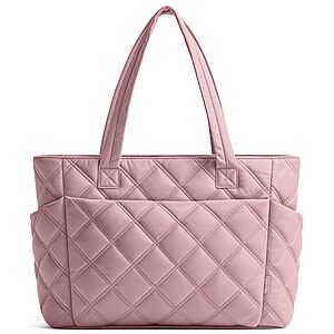 Uselike Women's Lightweight Quilted Puffer Tote Bag w/ Zipper, 8 Pockets & 15.6" Laptop Compartment (Various Colors) $14.84 + Free Shipping w/ Prime or on $35+