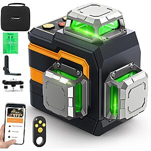 CIGMAN CM-S01 3x360&deg; Self-Leveling Green Laser Level w/ App Control & Magnetic Base $80.99 + Free Shipping