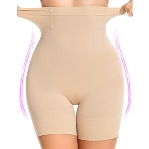 SIMIYA Women's High-Waisted Tummy Control Shapewear Shorts (S-3XL, 2 Colors) $4.99 + Free Shipping w/ Prime or on $35+