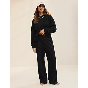 Aerie Women's Apparel: Aerie Apres-Chill Sweatshirt (Various Colors) $13.50, Offline by Aerie Real Me Pleated Flowy Short $9, More + Fs on $75+