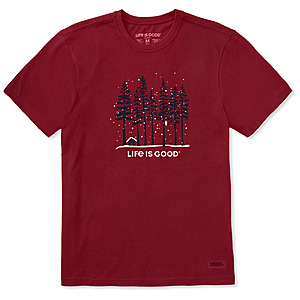Life is Good: Men's Graphic Short Sleeve Crusher Tee from $8.50, Women's Graphic Short Sleeve Crusher Tee from $6.80, LIG Hats from $4.25, More + FS on $25+