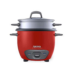 6-Cup Aroma Rice & Grain Cooker (Red) $15 + Free S&H w/ Walmart+ or on $35+