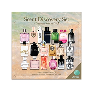 20-Piece Scent Discovery Set: Scents for Him & Her $21 + Free Pickup at Macys or Free Shipping on $39+