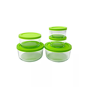 10-Piece Sedona Kitchen Round Borosilicate Glass Food Storage Container Set w/ Locking Lids (Green) $13.99 + Free Store Pickup at Macy's or Free Shipping on $39+