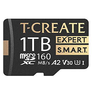 1TB TEAMGROUP T-Create Expert A2 V30 U3 microSDXC Memory Card w/ Adapter $99.99 + Free Shipping