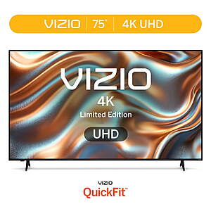 (Open Box) 75" VIZIO 4K UHD LED HDR Limited Edition Smart TV w/ Dolby Vision & WiFi 6 (V4K75X-08) $296 + Free Shipping