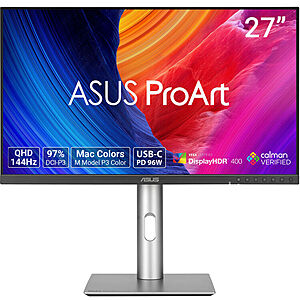 27" ASUS ProArt PA278CGRV 1440p 144 Hz Professional Monitor + Free Mouse Pad or Gaming Mouse $249 + Free Shipping