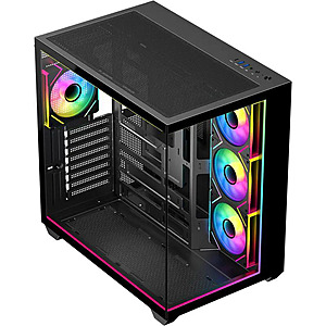 DIYPC IDX3 ATX Mid Tower Gaming Computer Case w/ 4x ARGB PWM Fans (Black) $69.94 + Free Shipping