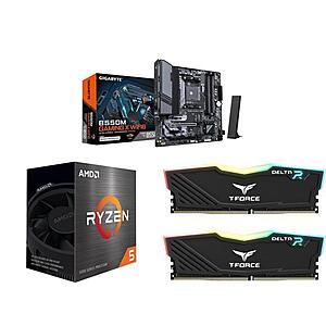 AMD Ryzen 5 5500 + GIGABYTE B550M GAMING X Micro ATX Motherboard + 16GB RGB Ram + CPU Air Cooler $256 + Free S&H