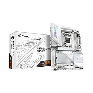 Gigabyte X870E AORUS PRO ICE AMD AM5 DDR5 ATX Motherboard (White) $167.99 + Free Shipping w/ Prime or $6 Fee per Order