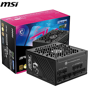 850W MSI MPG A850GS PCIe 5 Fully Modular 80+ Gold ATX 3.1 Power Supply $79 + Free Shipping