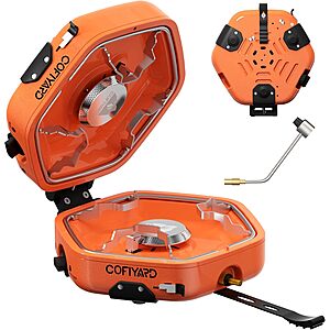 Propane 2-Burner Camping Stove with Carrying Bag and Gas Stove Pressure Regulator, Folding Camp Stove with Flick-Style Ignition $39.99
