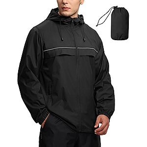 SWISSWELL Mens Rain Jacket Raincoat Waterproof Windbreaker. up to 6XL available $17.99