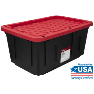 $32 4-Pack Hyper Tough 27 Gallon Stackable Storage Bin Containers with Snap-on Lid ($8 each)