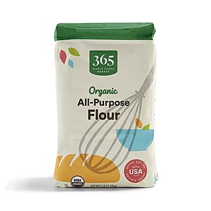 $5.69 for 365 by Whole Foods Market Organic All Purpose Flour, 80 Ounce with S&S