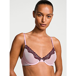 Victoria's Secret Tease Lace-Trim Unlined Demi Bra $9.99 & More (Various Colors)