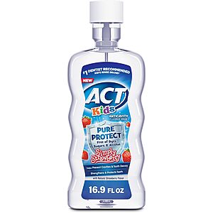16.9-Ounce ACT Kids Pure Protect Anticavity Fluoride Mouthwash (Simply Strawberry) $2.47 w/ S&S + Free Shipping w/ Prime or on $35+