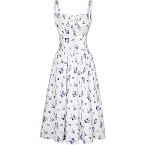 Scarlet Darkness Women's Floral Corset Midi Dress (3 Colors) $12.99 & More + Free Shipping w/ Prime or on $35+