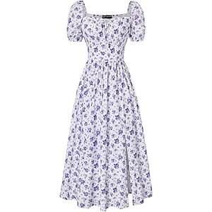 Scarlet Darkness Women's Square Neck Floral Corset Midi Dress: Purple Ditsy Floral $10.19, Various Other Colors $14.95 + Free Shipping w/ Prime or on $35+