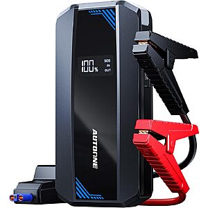 AUTOONE 12V 6000A Portable Car Jump Starter w/ LCD Display & LED Light $30.99 + Free Shipping