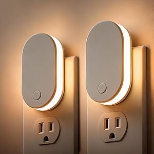L LOHAS LED Dusk-to-Dawn Plug-in Night Lights: 2-Pack Soft White, 3CCT, or RGB $8.99 ($4.50 each), 4-Pack Soft White or 3CCT $12.99 ($3.25 each) + Free Shipping w/ Prime or on $35+