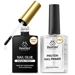 2-Piece Beetles HEMA-Free UV Gel Nail Glue & Protein Primer Set $5.69 w/ S&S + Free Shipping w/ Prime or on $35+