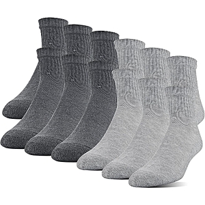 Amazon Prime: Gildan Men's Polyester Half Cushion Ankle Socks, 12-Pairs