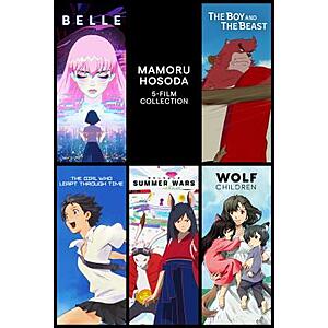 Mamoru Hosoda 5-Film Collection 4K (Summer Wars, Wolf Children, The Girl Who Leapt Through Time, The Boy and The Beast, BELLE) $12.99