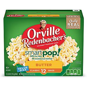 Orville Redenbacher's Microwave Popcorn SmartPop!, 2.69 oz., 12-Count - $3.98 AC + S&S