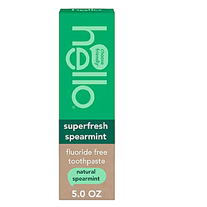 Hello Fluoride Free Toothpaste SuperFresh Spearmint, 5.0 oz - $1.79 + free store pickup on $10+ at Walgreens