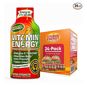 Extra 70% Off Premium Energy Shot 24 Pack (Energy Shot, Vitamin Energy, And More) - from $10.26 AC + S&S