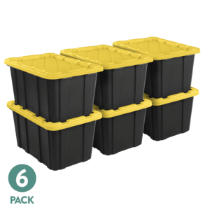 $48 - 6-Pack Sterilite Large Storage Bin, 27 Gallon - ($8 each)
