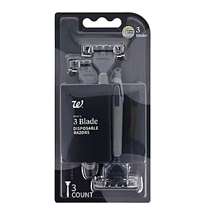 Walgreens Men's or Women's 3 Blade Disposable Razors, 3.0 ea - 2 for $2.68 + $2 Walgreens Cash