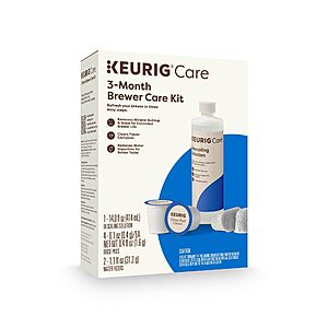 Keurig 3-Month Brewer Maintenance Kit Includes Descaling Solution, Water Filter Cartridges & Rinse Pods, Compatible Classic/1.0 & 2.0 K-Cup Coffee Makers, 7 Count