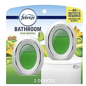 Febreze Bathroom Air Freshener, 0.25 fl oz, 2 pack (Various) - $2.54 + free store pickup on $10+ at Walgreens
