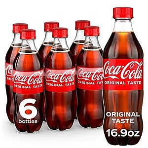 Select Coca-Cola 6-Pack Bottle, 16.9 fl oz (various) - 3 for $9.34 ($3.11 each) + free store pickup on $10+