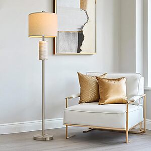 PoKat 64" Ceramic Floor Lamp (Light Silver, Silver, or Gold) - $19.99