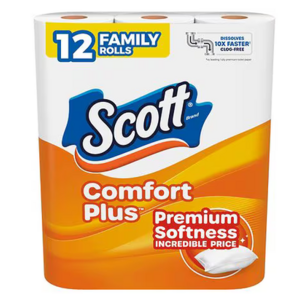 Scott Toilet Paper, Family Rolls Unscented, Family Rolls, 173.0 ea, 12 pack - 2 for $5.50 + AND MORE