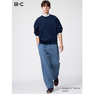 UNIQLO : C Wide Sweatpants Mens (Blue ONLY. All sizes except XXL) $19.9