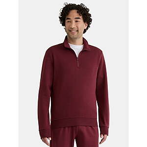 Athletic Works Men's Active Fleece Cotton/ Polyester Blend Quarter Zip Sweatshirt from $6.92 + Free S&H w/ Walmart+ or on $35+