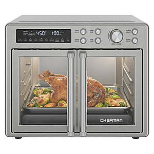 Chefman 10-in-1 Stainless Steel French Door 26 qt Toaster Oven Air Fryer $99 Sams Club Starts May 1 Free Pick Up