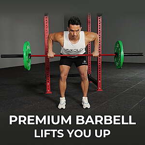 Mikolo 7ft 45lb red barbell $113.98 @ Walmart