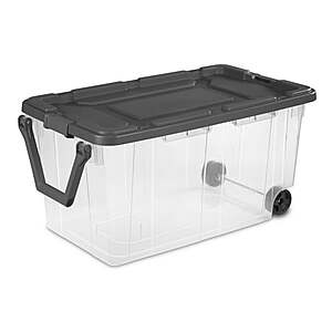 Sterilite XL Wheeled Storage Bin, 40 Gallon Plastic Storage Tote Wheeled Stacker with Latch Lid and Pull Handle $17.97 FS WALMART+ or $35