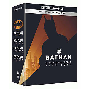 Batman 4-film Collection (4K Ultra HD + Blu-ray (Ultimate Collector's Edition)) $44.99 plus 15% Off for New Gruv Users