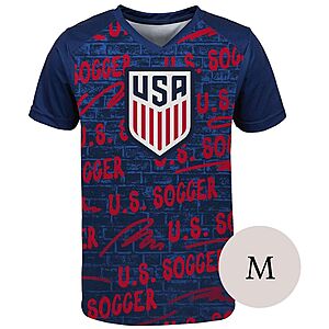 $4.49 ac Walgreens PICK UP YMMV ON STOCK U.S. Soccer Men's United States Soccer Federation Graffiti Navy Performance Shirt, Large, 1.0 ea