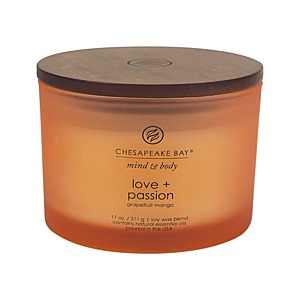 11-Oz Chesapeake Bay Love + Passion Soy Wax Blend Candle (Grapefruit Mango) $8 & More + Free Shipping w/ Prime or $35+