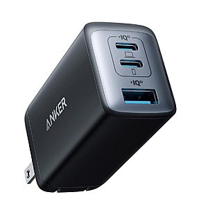 Anker Charger, 65W 3-Port Fast Compact Foldable USB C Charger Block $24
