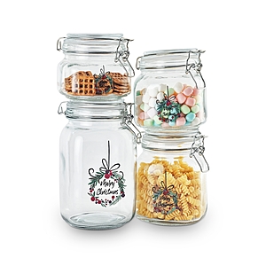 4-Piece Art & Cook Holiday Collection Preserve Jar Set $14.86 or Less + Free Pickup at Macys or Free Shipping on $39+