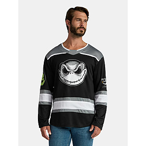 Disney's The Nightmare Before Christmas Men's Jack Skellington Hockey Jersey (S, M, L only) $8.00 + Free S&H w/ Walmart+ or on $35+